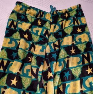 Dr Suess Grinch fuzzy pajama bottoms 3X